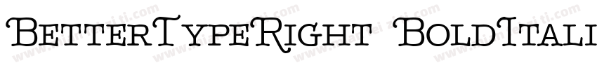 BetterTypeRight BoldItalic字体转换